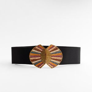 Zara MULTI-COLOR STRETCH BUCKLE BELT.